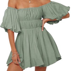 NWOT Sage Green Latern Sleeve dress